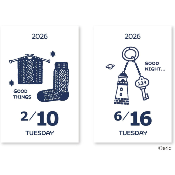 2026 カレンダー eric ミニミニ日めくり - 八文字屋OnlineStore