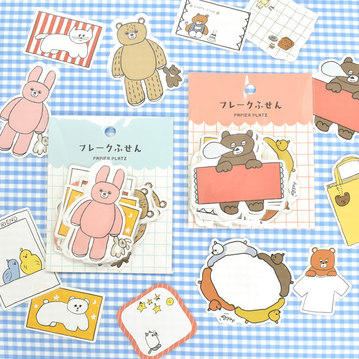 Nico-Recipe フレーク付箋 クマさんだらけ