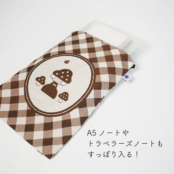 mizutama × 米織小紋 巾着 L きのこ - 八文字屋OnlineStore