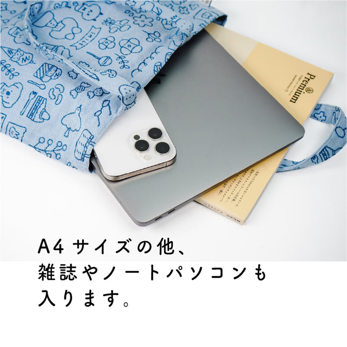 mizutama × 米織小紋 ソーダ Mトート