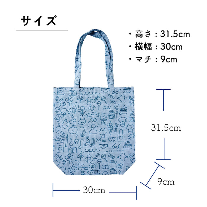 mizutama × 米織小紋 ソーダ Mトート