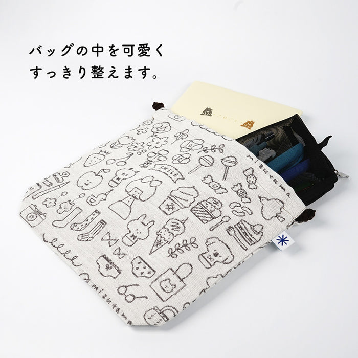 mizutama × 米織小紋 手帳巾着 - 八文字屋OnlineStore