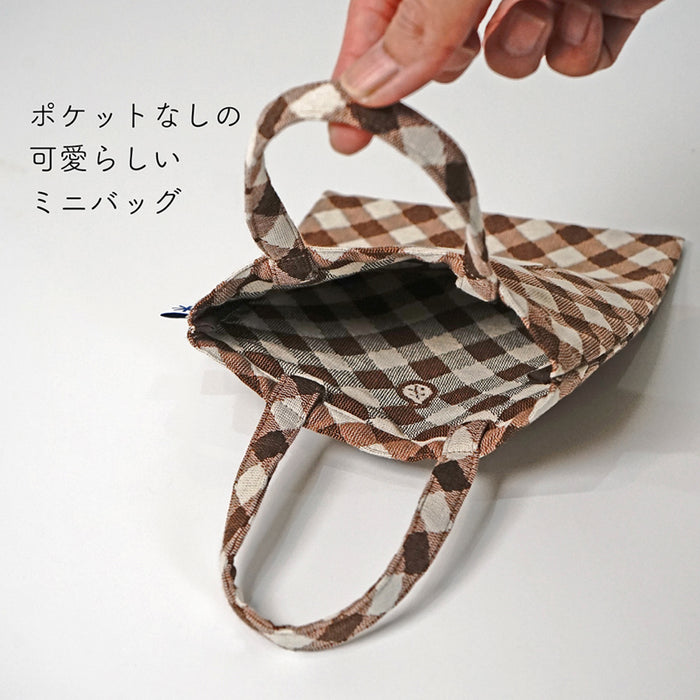 mizutama × 米織小紋 ミニフラットバッグ きのこ - 八文字屋OnlineStore