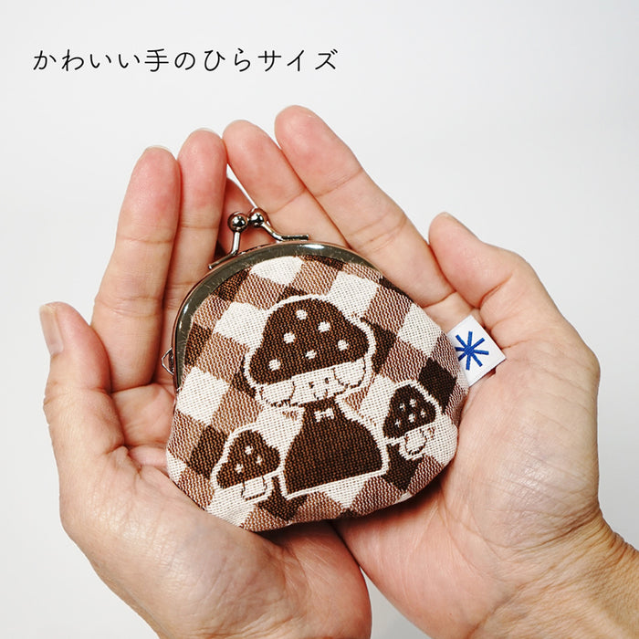 mizutama × 米織小紋 丸型がま口 きのこ - 八文字屋OnlineStore