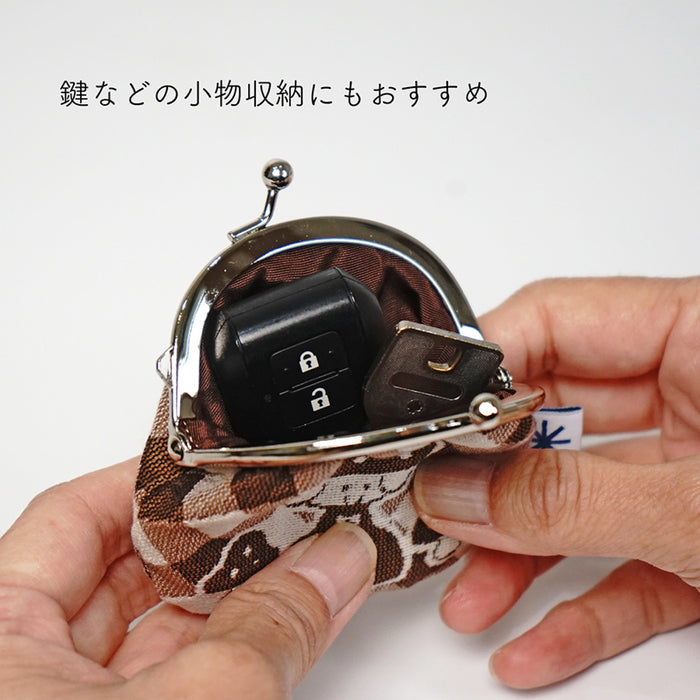 mizutama × 米織小紋 丸型がま口 きのこ - 八文字屋OnlineStore