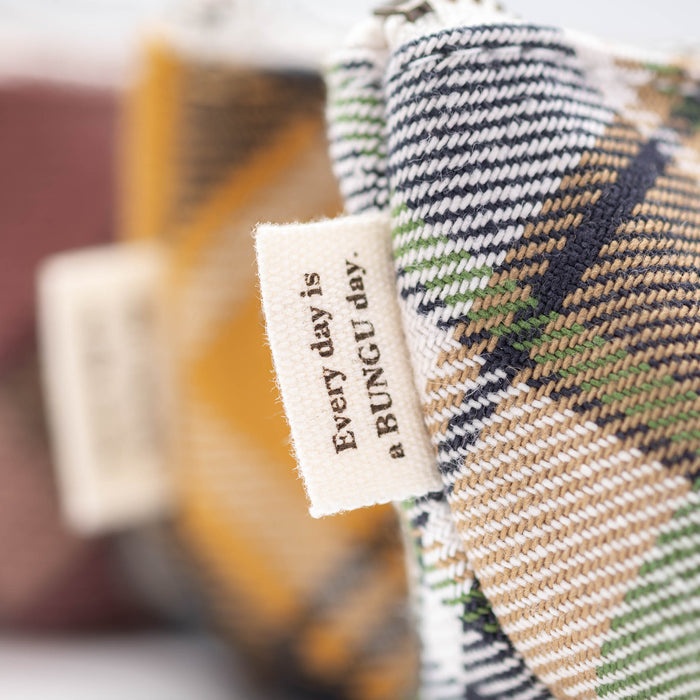 ボートペンケース チェック グリーン