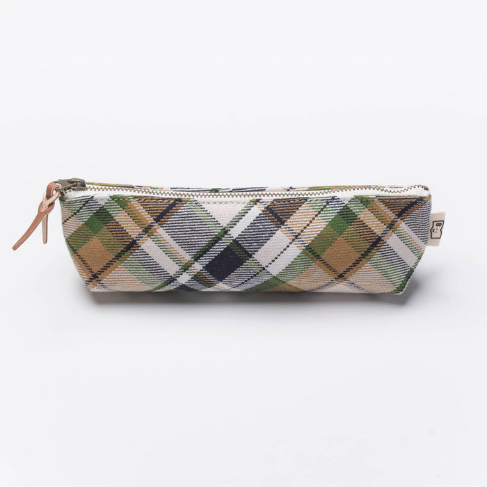 ボートペンケース チェック グリーン