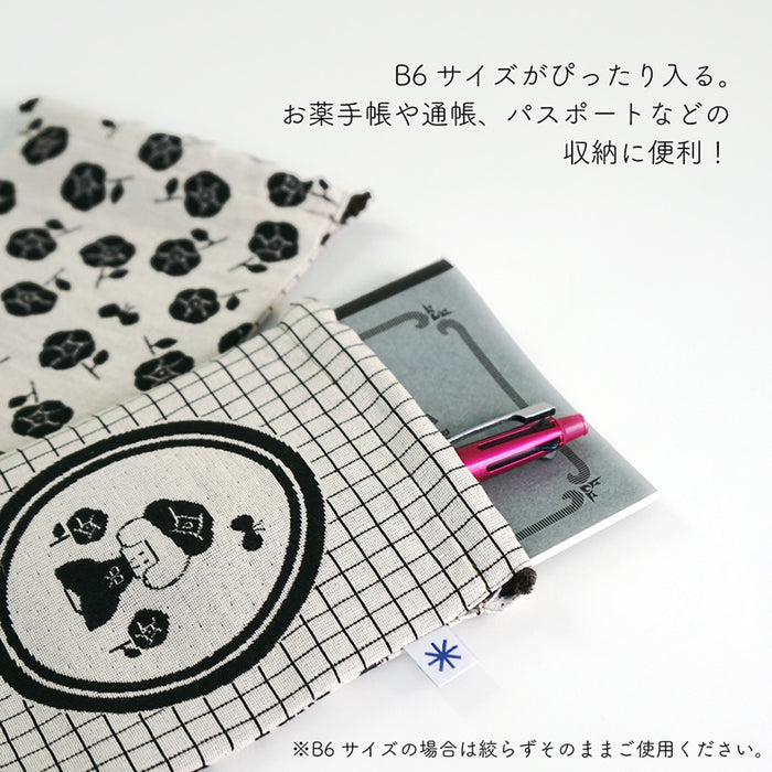 mizutama × 米織小紋 バラ 巾着 M