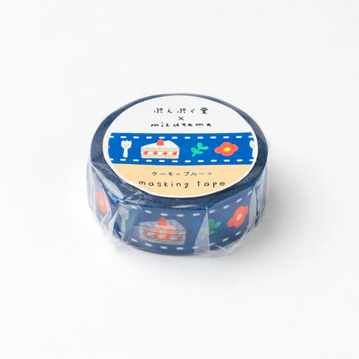 mizutama マスキングテープ ケーキ＜ブルー＞ - 八文字屋OnlineStore