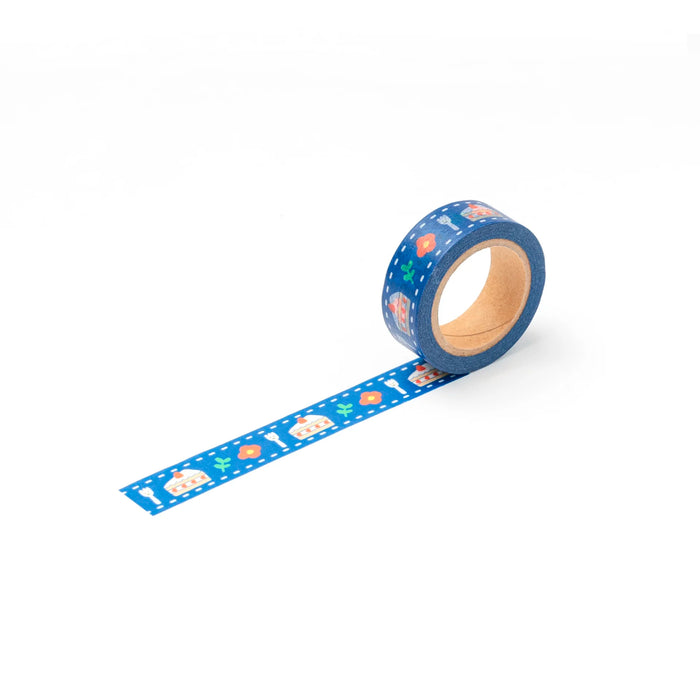 mizutama マスキングテープ ケーキ＜ブルー＞ - 八文字屋OnlineStore