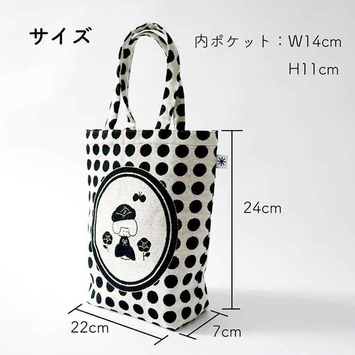 mizutama × 米織小紋 バラ Sトート