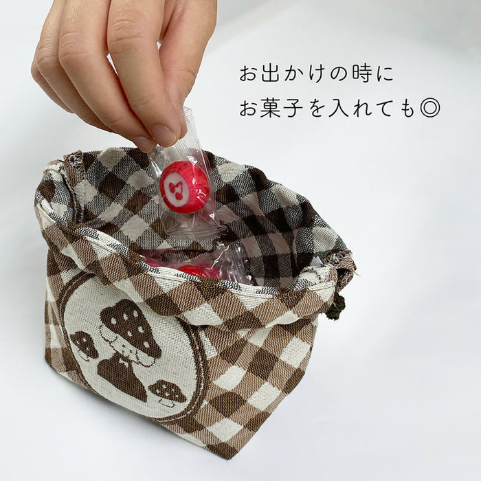 mizutama × 米織小紋 おにぎり巾着 きのこ - 八文字屋OnlineStore