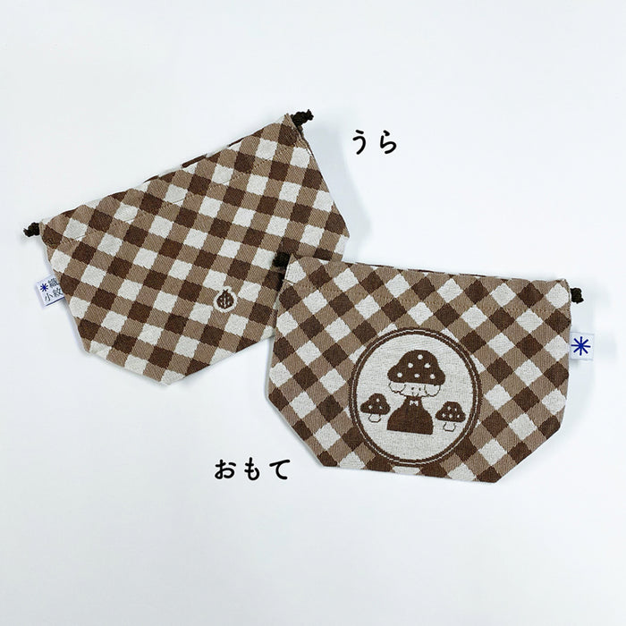 mizutama × 米織小紋 おにぎり巾着 きのこ - 八文字屋OnlineStore