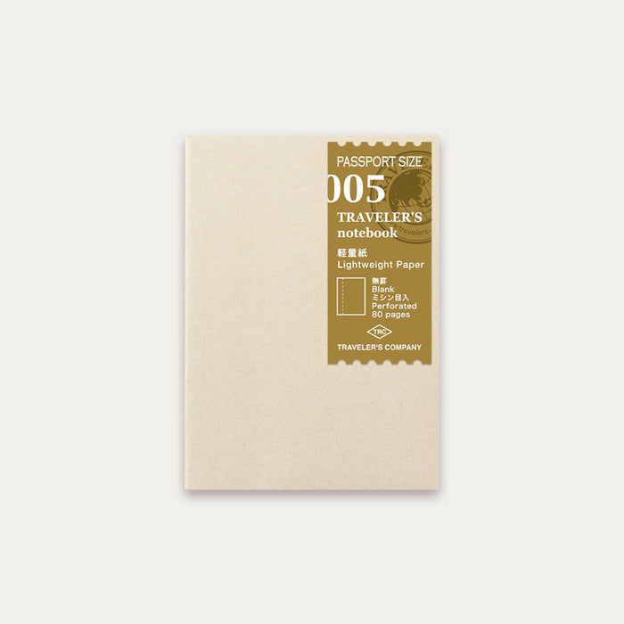 TRAVELER’S notebook (Passport Size) Refill Lightweight Paper Notebook - 八文字屋OnlineStore