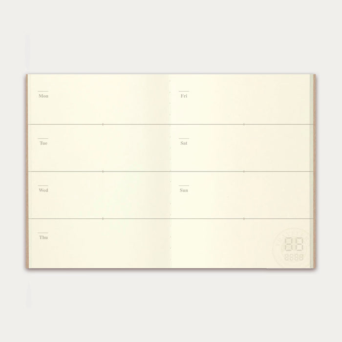 TRAVELER’S notebook (Passport Size) Refill Free Diary <Weekly> - 八文字屋OnlineStore