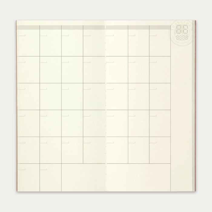 TRAVELER’S notebook Refill Free Diary <Monthly> - 八文字屋OnlineStore