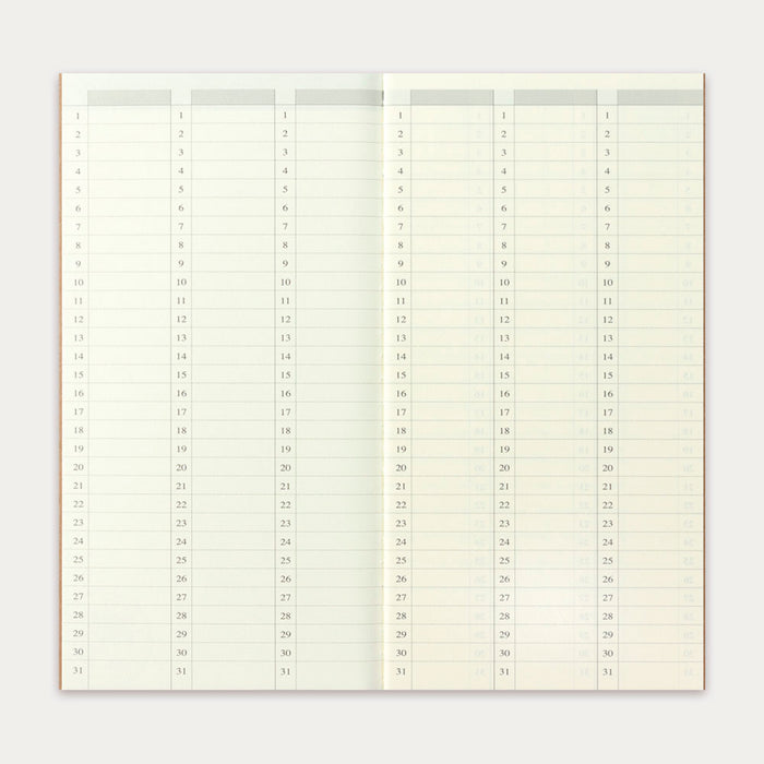 TRAVELER’S notebook Refill Free Diary <Weekly Vertical> - 八文字屋OnlineStore