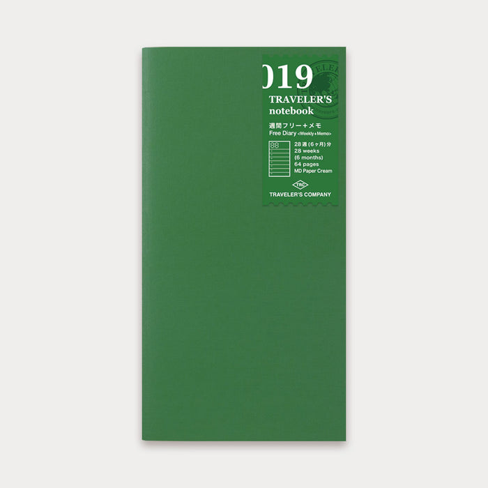 TRAVELER’S notebook Refill Free Diary <Weekly + Memo> - 八文字屋OnlineStore