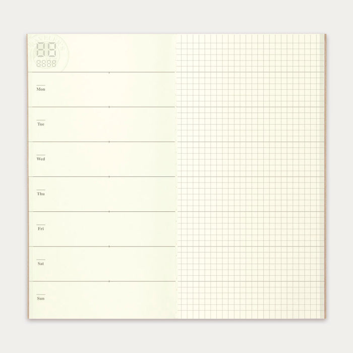 TRAVELER’S notebook Refill Free Diary <Weekly + Memo> - 八文字屋OnlineStore