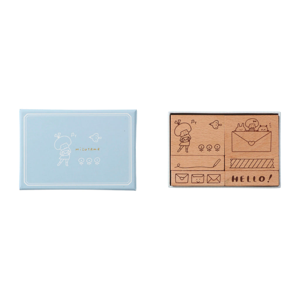 mizutama 木製スタンプセット レター | 八文字屋OnlineStore