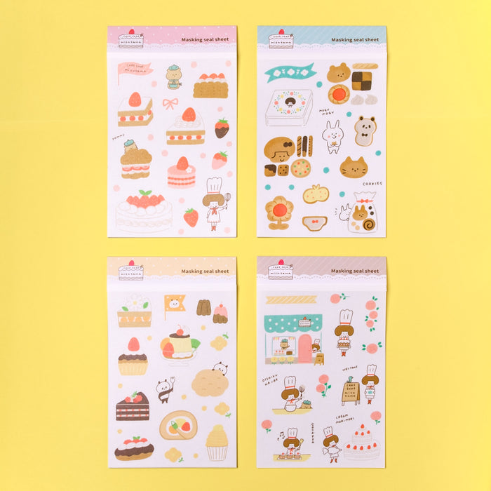 〈CAKE SHOP mizutama〉マスキングシールシート - 八文字屋OnlineStore