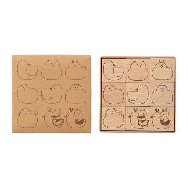 mizutama 木製スタンプセット どうぶつ | 八文字屋OnlineStore