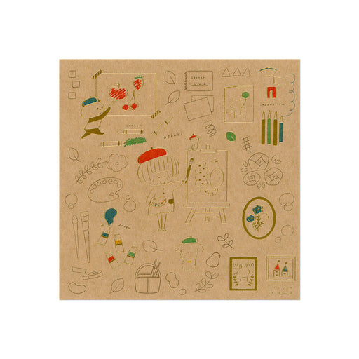+lab×mizutama お絵描きの時間 箔押しシール - 八文字屋OnlineStore