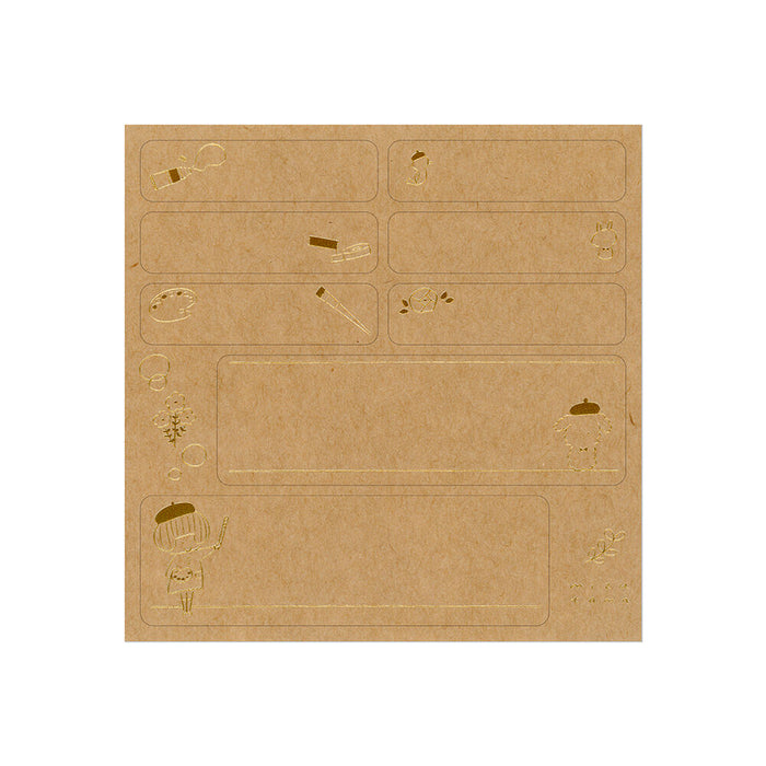 +lab×mizutama お絵描きの時間 箔押し枠シール - 八文字屋OnlineStore