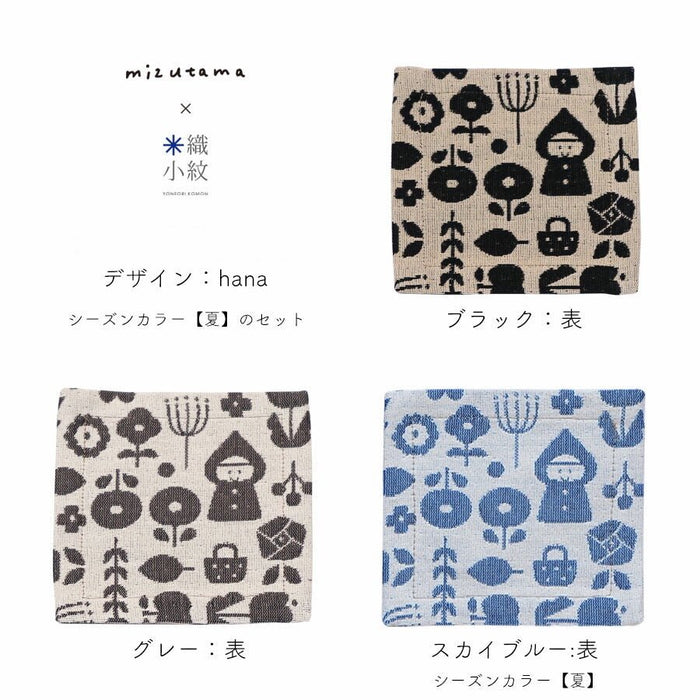 mizutama × 米織小紋 コースター - 八文字屋OnlineStore