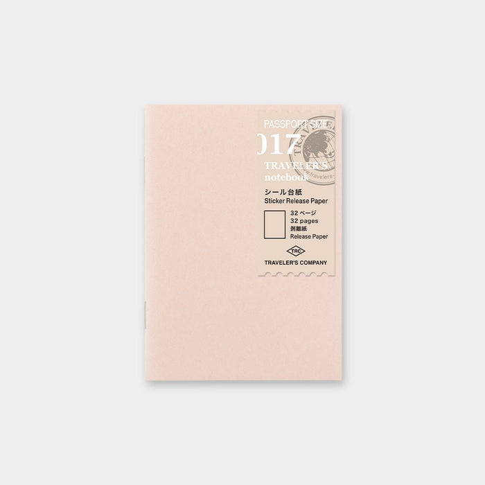 TRAVELER’S notebook (Passport Size) Refill Sticker Release Paper - 八文字屋OnlineStore